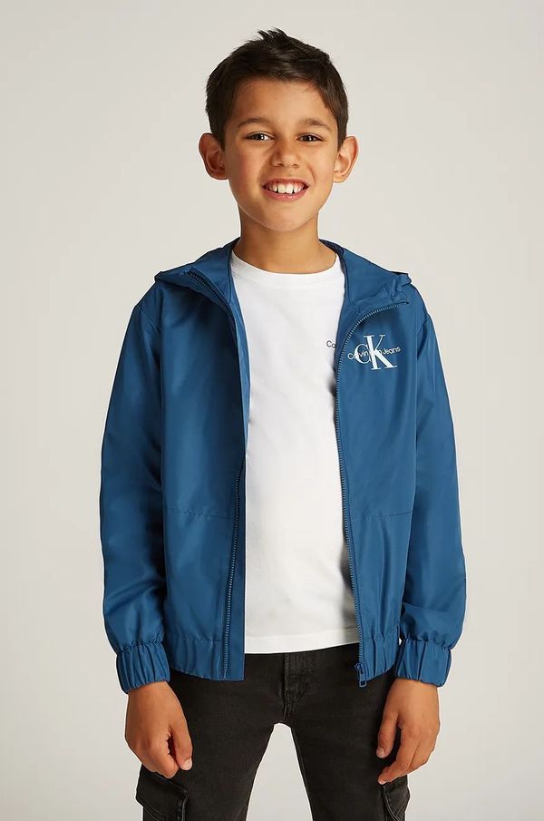 Calvin Klein Jeans Dječja jakna Calvin Klein Jeans boja: plava, IB0IB02091