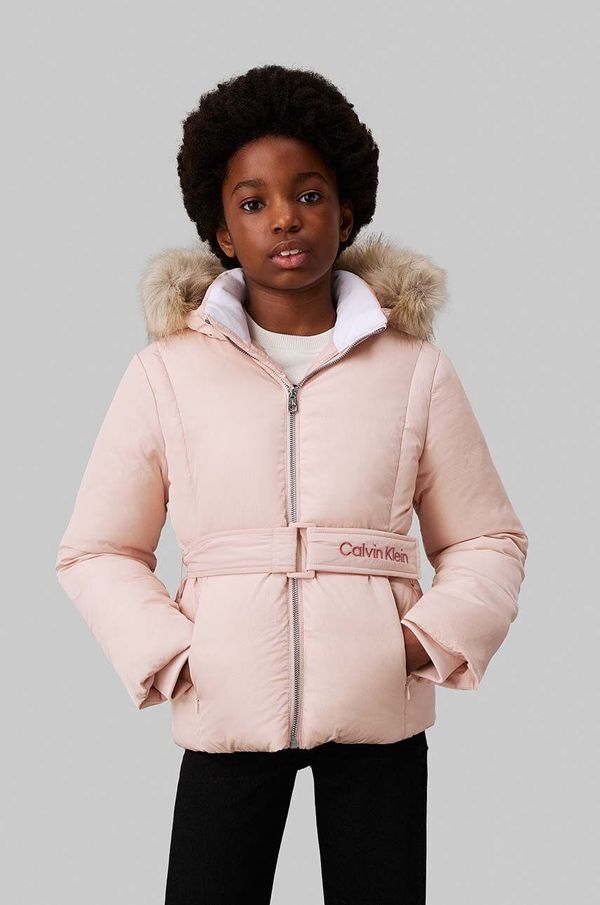 Calvin Klein Jeans Dječja jakna Calvin Klein Jeans boja: ružičasta, IG0IG02685