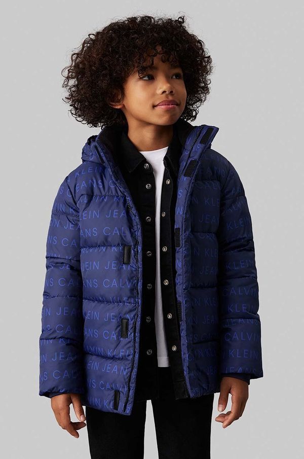 Calvin Klein Jeans Dječja jakna Calvin Klein Jeans boja: tamno plava, IB0IB02289