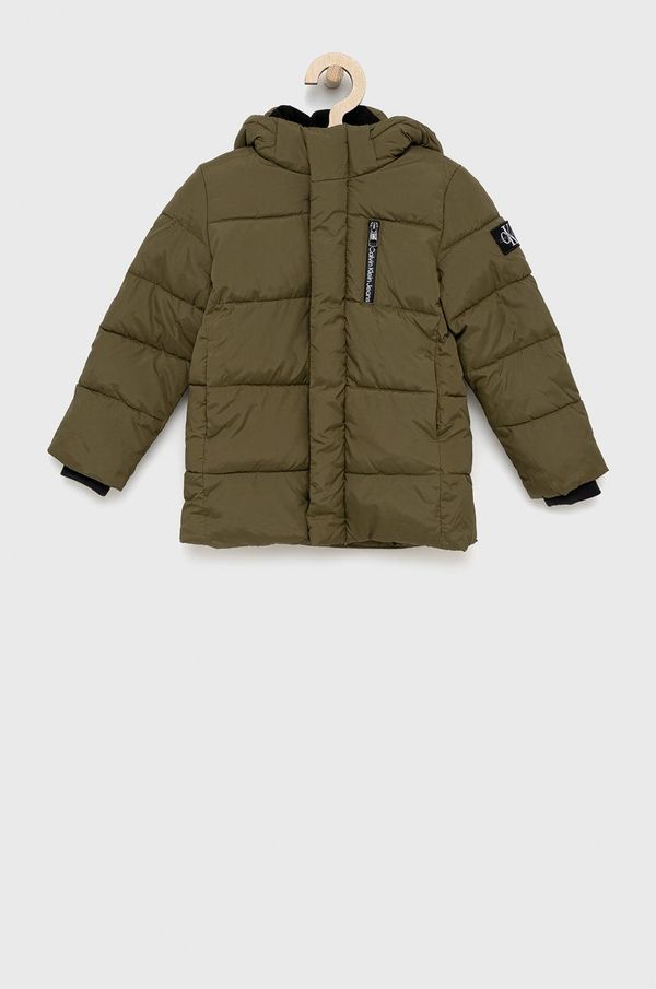 Calvin Klein Jeans Dječja jakna Calvin Klein Jeans boja: zelena