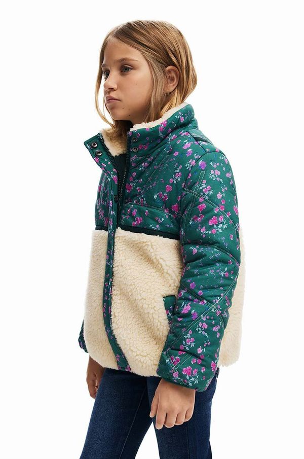 Desigual Dječja jakna Desigual boja: zelena, 24WGEW08