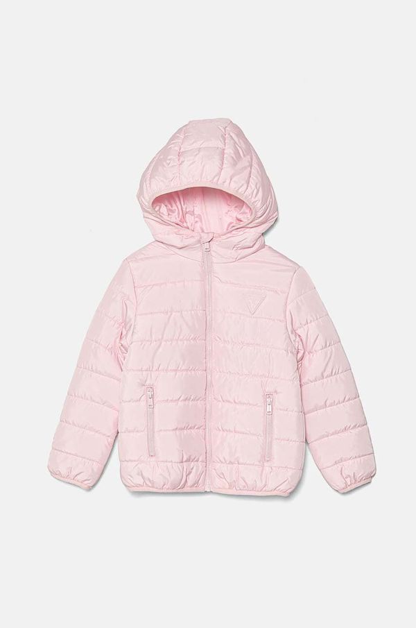 Guess Dječja jakna Guess boja: ružičasta, H4BT03 WCFM0