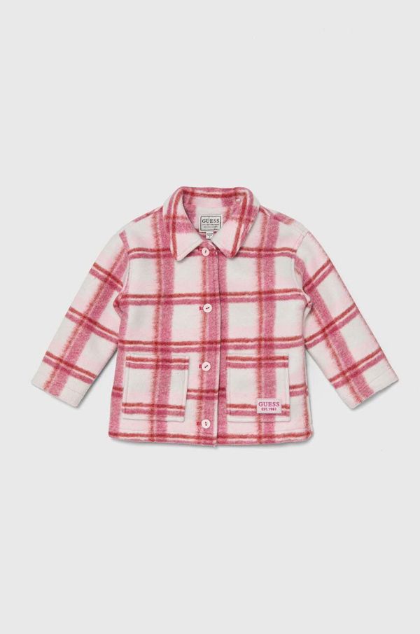 Guess Dječja jakna Guess boja: ružičasta, K4YL05 WGBH0