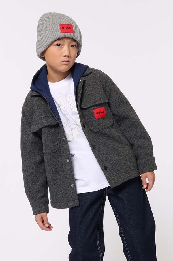 Hugo Dječja jakna HUGO boja: siva, G00157