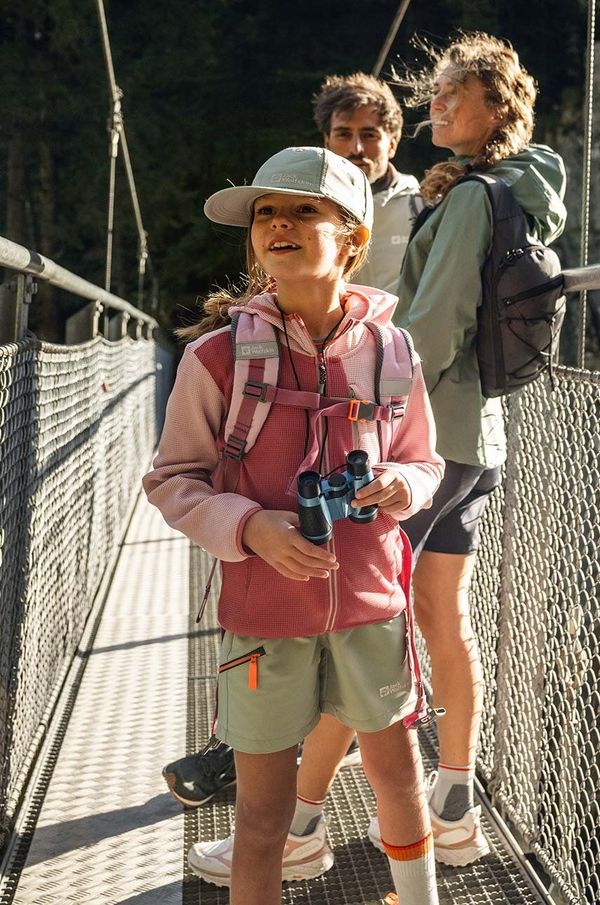 Jack Wolfskin Dječja jakna Jack Wolfskin ACTAMICRID MIDLAYER boja: ružičasta