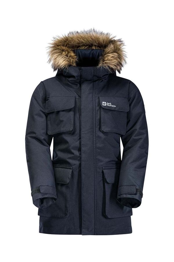Jack Wolfskin Dječja jakna Jack Wolfskin GLACIER PEA boja: crna