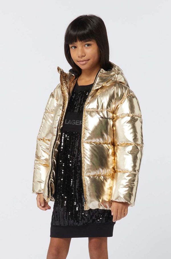 Karl Lagerfeld Dječja jakna Karl Lagerfeld boja: zlatna, Z30234