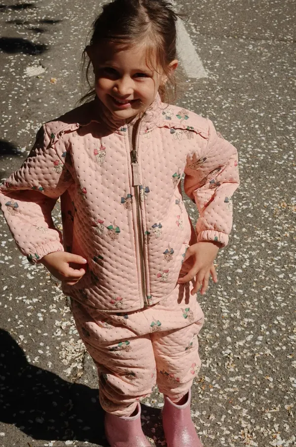 Konges Sløjd Dječja jakna Konges Sløjd THERMO FRILL JACKET GRS boja: ružičasta, KS102318