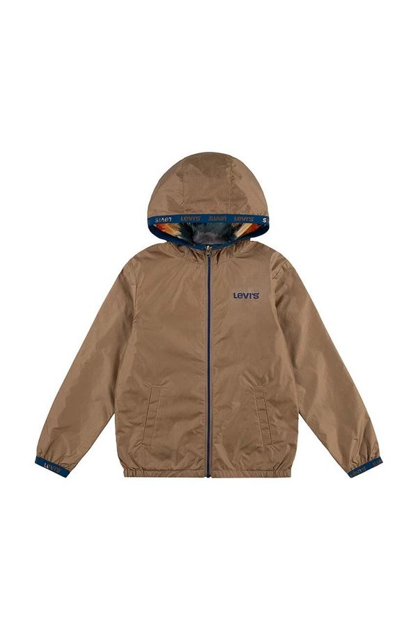 Levi's Dječja jakna Levi's LVB REVERSIBLE BOY'S WIND JKT boja: smeđa