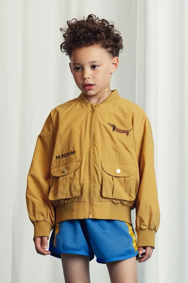 Mini Rodini Dječja jakna Mini Rodini Dog boja: žuta, 2521010113