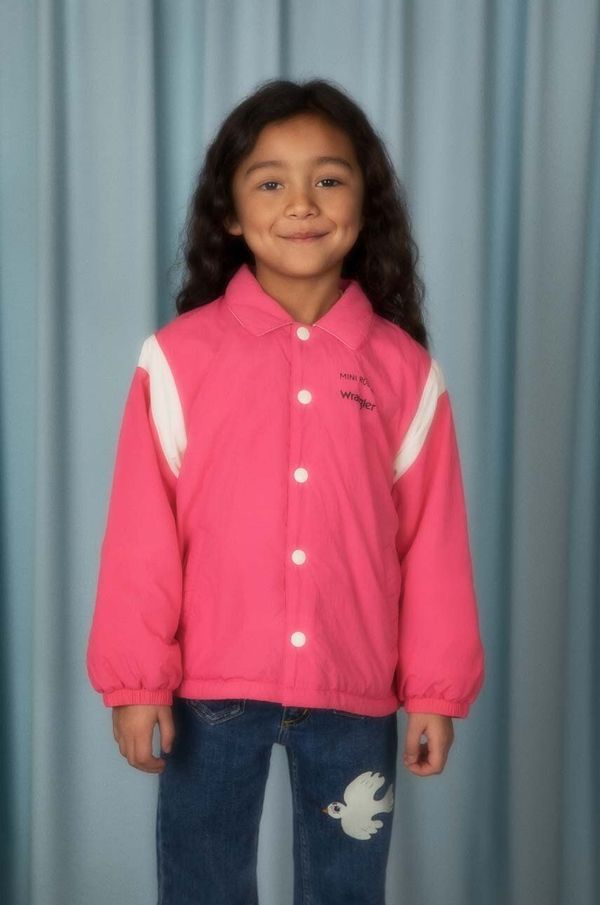 Mini Rodini Dječja jakna Mini Rodini Mini Rodini x Wrangler boja: ružičasta