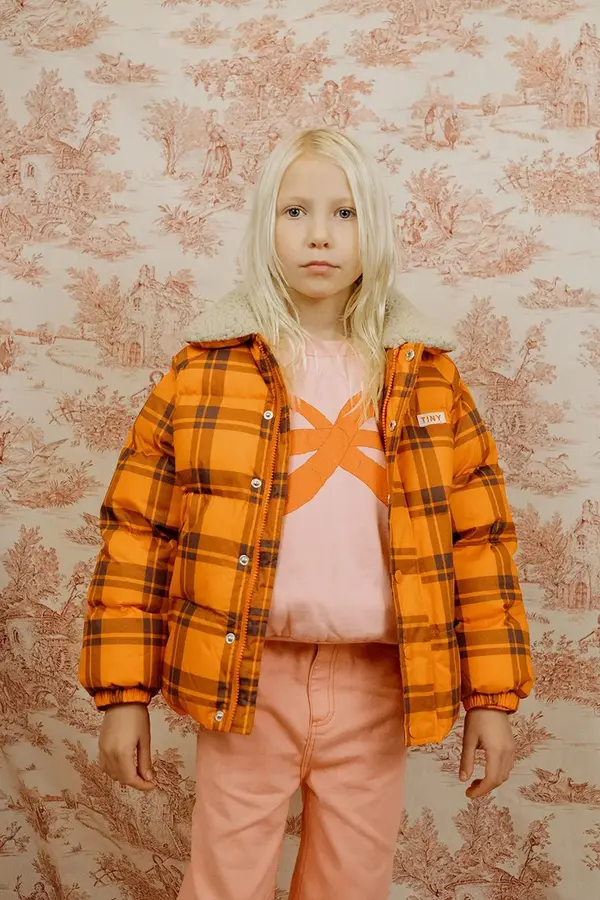 Tinycottons Dječja jakna Tinycottons CHECK PADDED JACKET