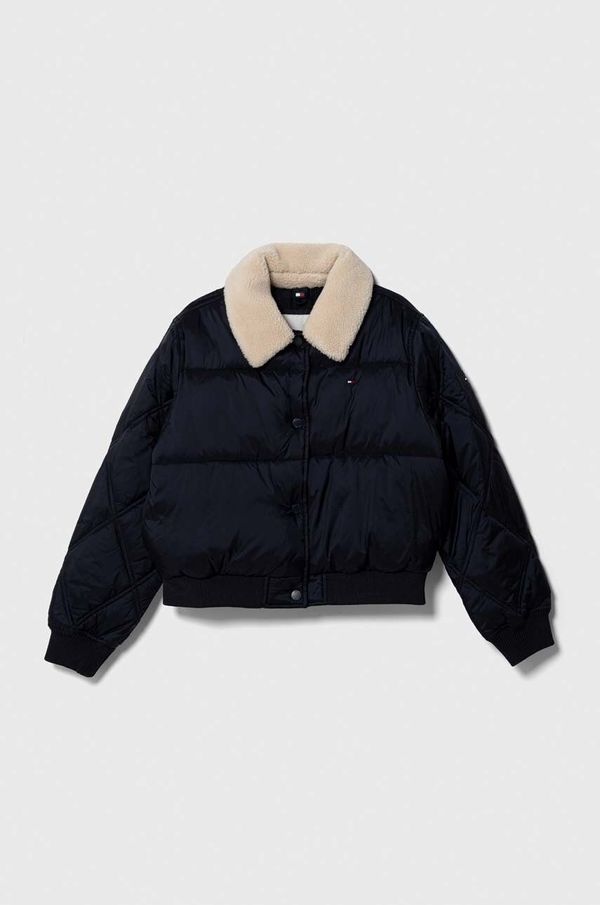 Tommy Hilfiger Dječja jakna Tommy Hilfiger boja: tamno plava