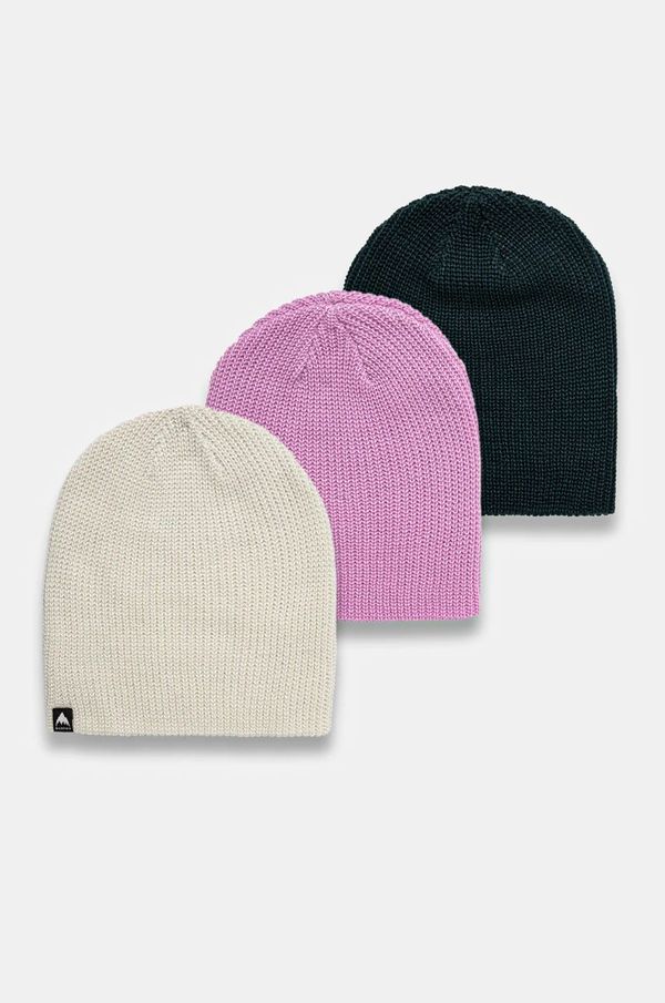 Burton Dječja kapa Burton 3-pack boja: ružičasta, od tanke pletenine, 234591