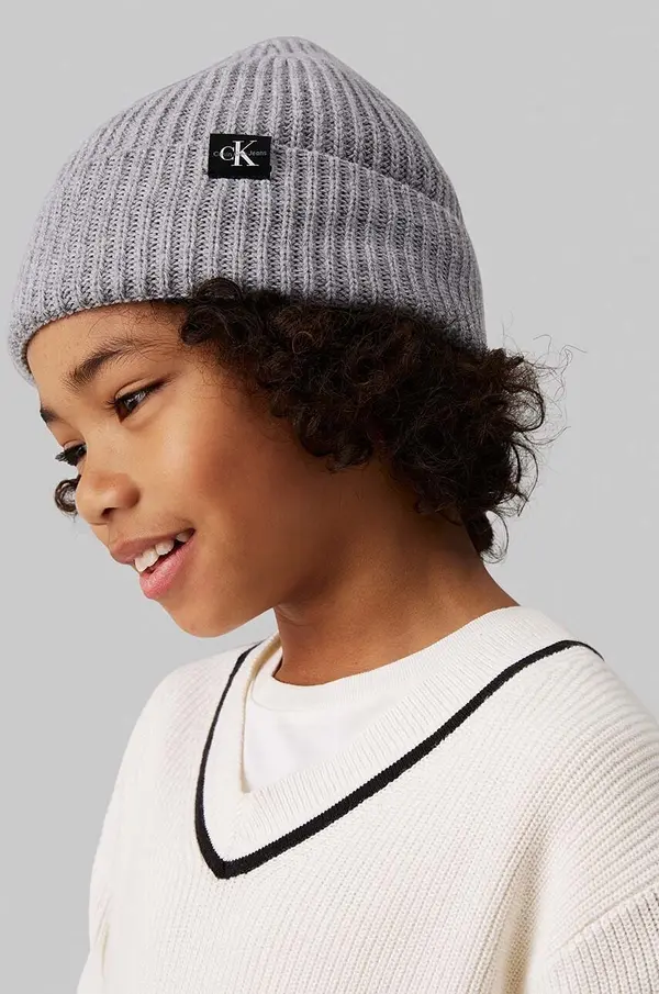 Calvin Klein Jeans Dječja kapa Calvin Klein Jeans boja: siva, IU0IU00440