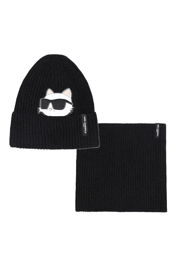 Karl Lagerfeld Dječja kapa i cjevasti šal Karl Lagerfeld