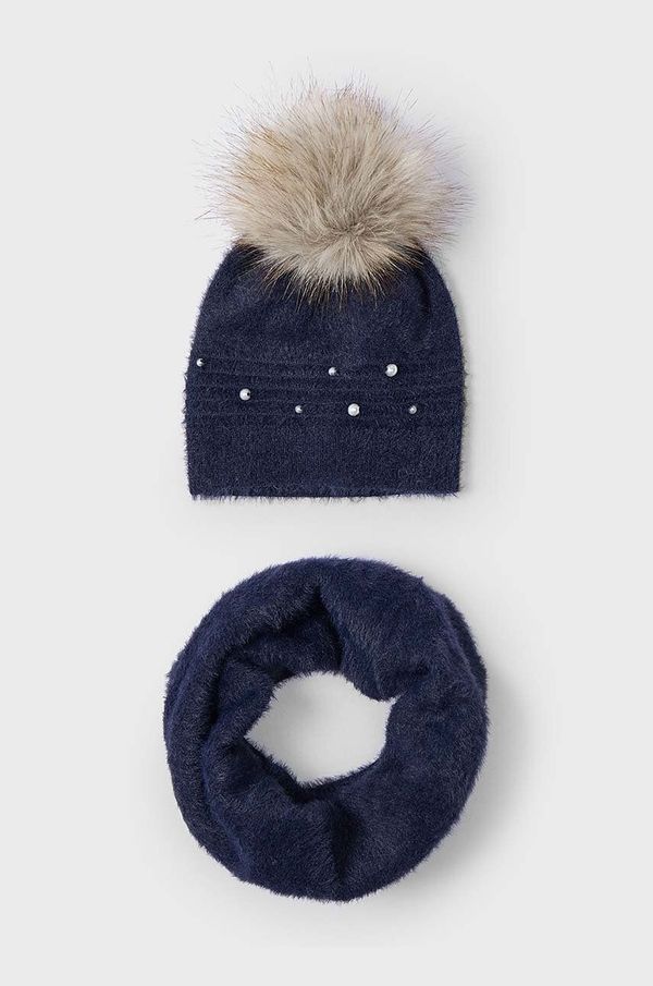 Mayoral Dječja kapa i rukavice Mayoral boja: tamno plava, 10825