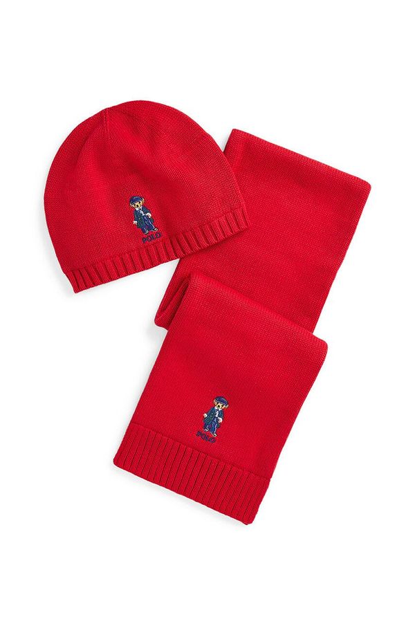 Polo Ralph Lauren Dječja kapa i šal Polo Ralph Lauren boja: crvena, 313951763001