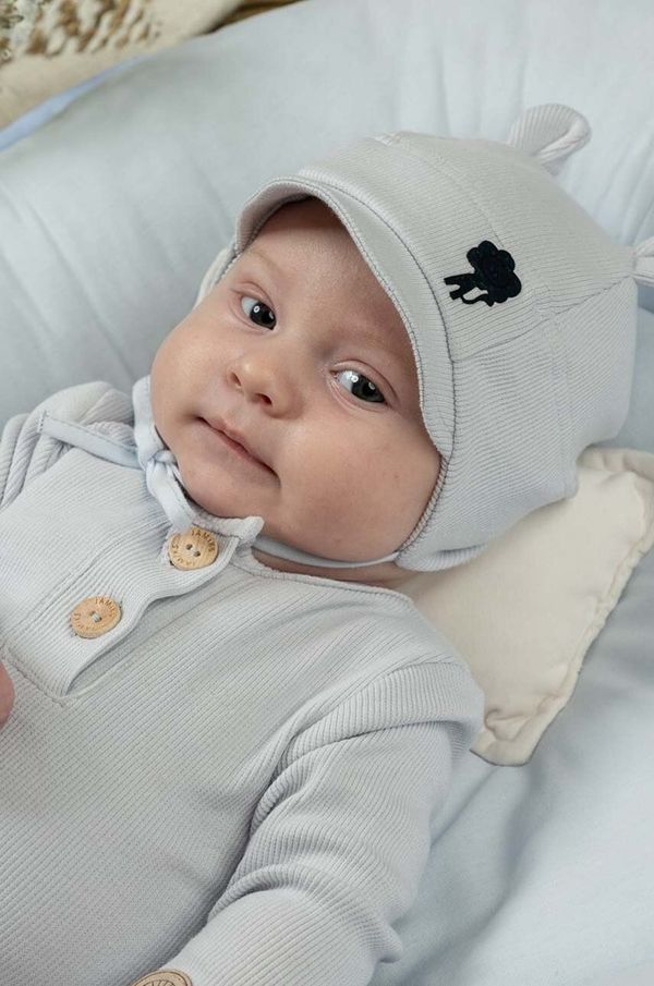 Jamiks Dječja kapa Jamiks BRANT boja: siva, od tanke pletenine