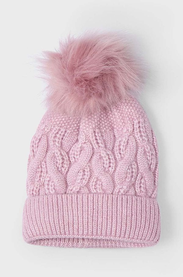 Mayoral Dječja kapa Mayoral boja: ružičasta, od debelog pletiva, 10834