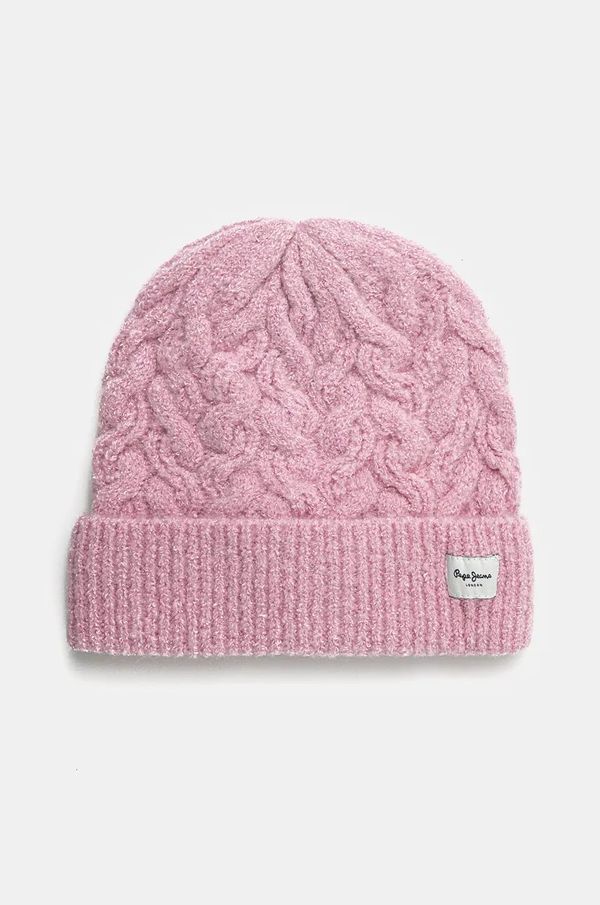 Pepe Jeans Dječja kapa Pepe Jeans ZAIDA HAT boja: ružičasta, od debelog pletiva, PG040242
