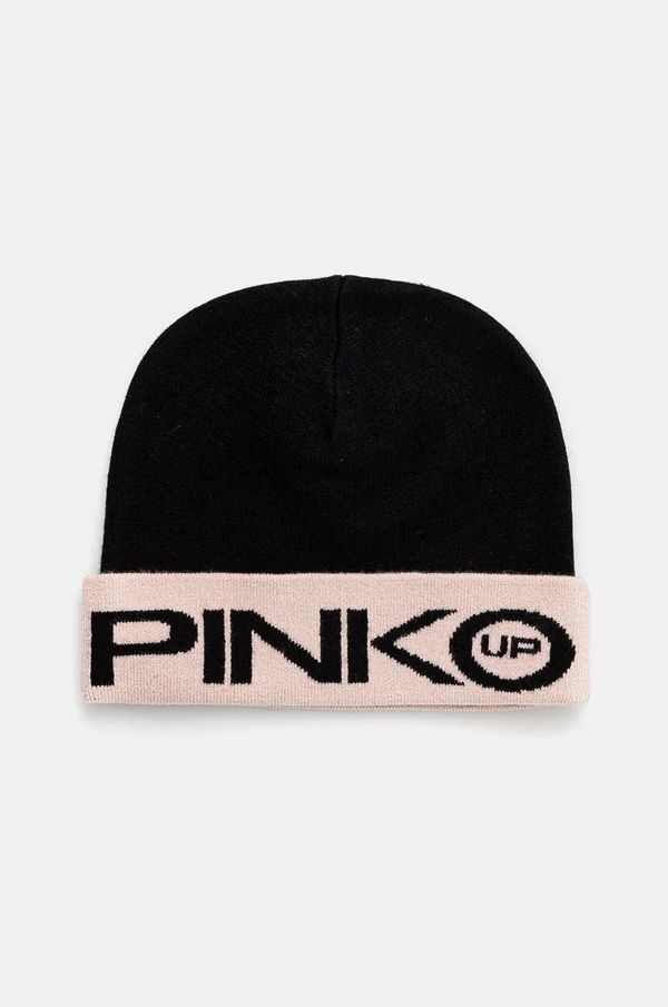 Pinko Up Dječja kapa Pinko Up boja: crna, od tanke pletenine, F4PIBGHT130