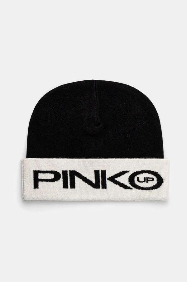 Pinko Up Dječja kapa Pinko Up boja: crna, od tanke pletenine, F4PIJGHT097
