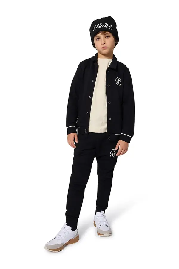 BOSS Dječja kapa s dodatkom vune BOSS