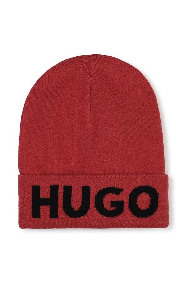 Hugo Dječja kapa s dodatkom vune HUGO boja: crvena, G00289