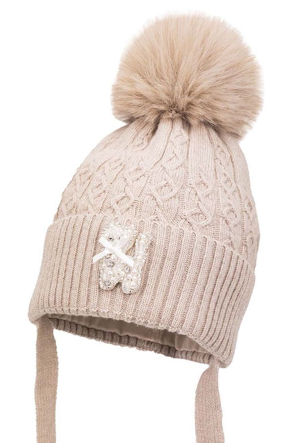 Jamiks Dječja kapa s dodatkom vune Jamiks ANE II boja: bež, JZH402