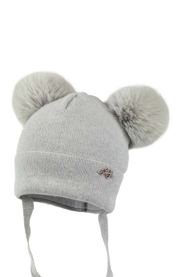 Jamiks Dječja kapa s dodatkom vune Jamiks CLAUDINE boja: siva