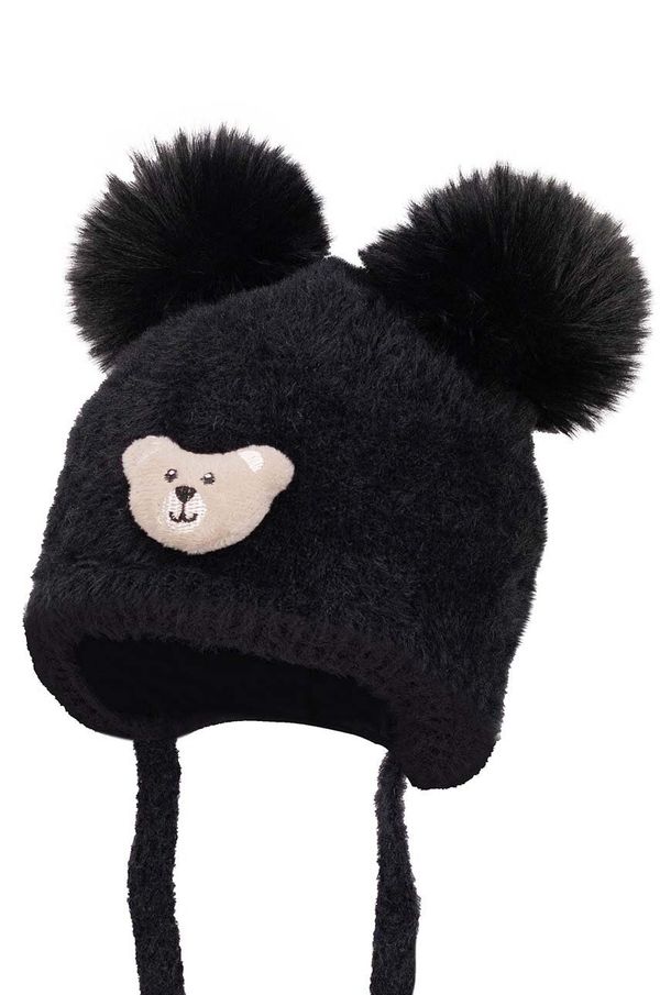 Jamiks Dječja kapa s dodatkom vune Jamiks ELDAR IIA boja: crna, od tanke pletenine, JZH051