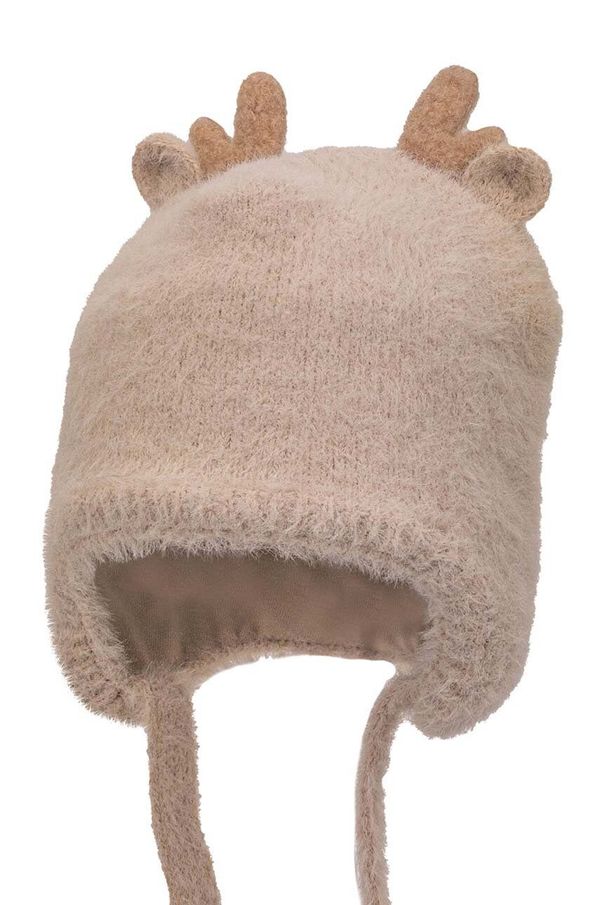 Jamiks Dječja kapa s dodatkom vune Jamiks FIEN boja: bež, JZH028