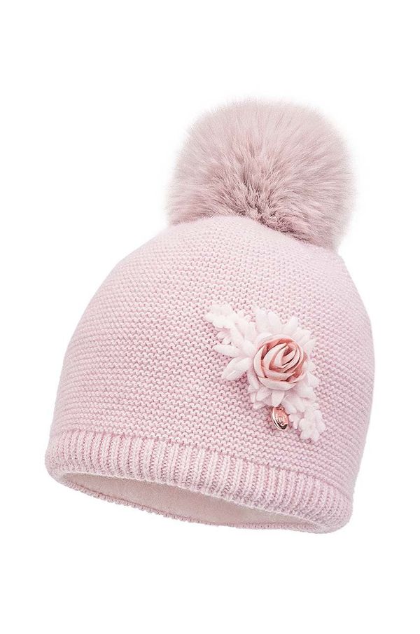 Jamiks Dječja kapa s dodatkom vune Jamiks LALESHKA II boja: ružičasta, JZH239