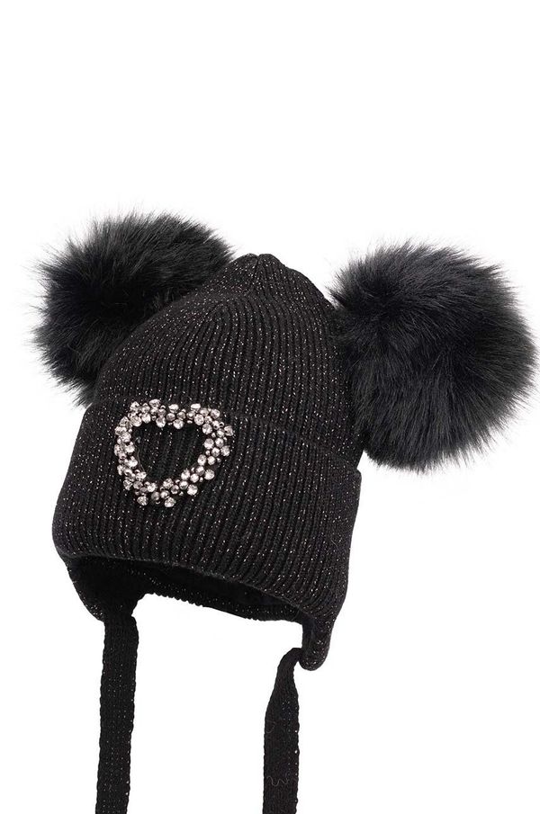 Jamiks Dječja kapa s dodatkom vune Jamiks LUMISHI IIA boja: crna, JZH471