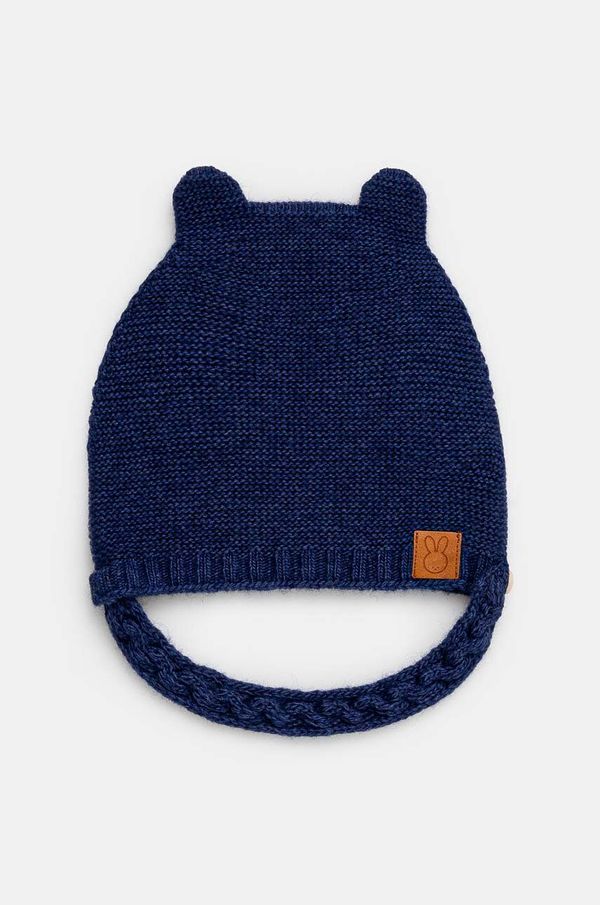 United Colors of Benetton Dječja kapa s dodatkom vune United Colors of Benetton boja: tamno plava, od tanke pletenine, 1032AA004