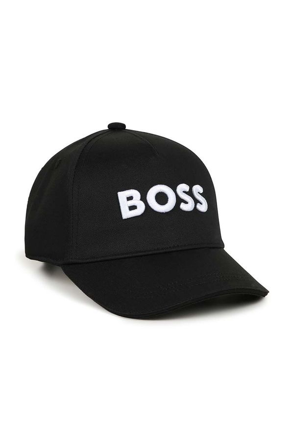 Boss Dječja kapa sa šiltom BOSS boja: crna, s aplikacijom, J51571