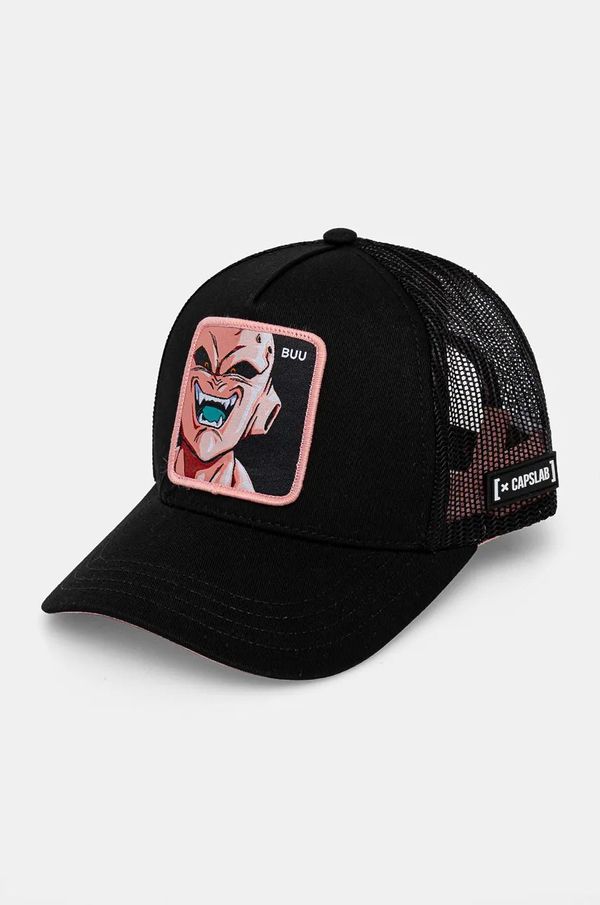 Capslab Dječja kapa sa šiltom Capslab Dragon Ball Capslab Trucker boja: crna, s aplikacijom, CL.DBZ.3.BUU
