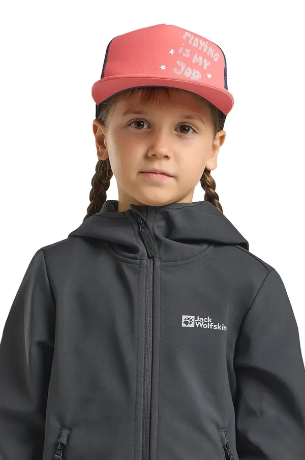 Jack Wolfskin Dječja kapa sa šiltom Jack Wolfskin RIB CAP K boja: ružičasta, bez uzorka, 1907643