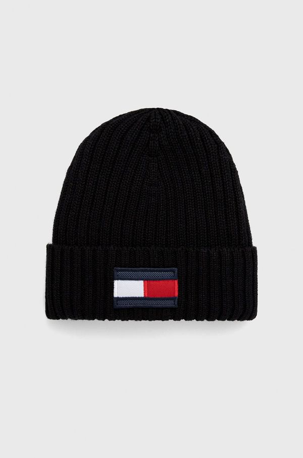 Tommy Hilfiger Dječja kapa Tommy Hilfiger boja: crna, od debele pletenine