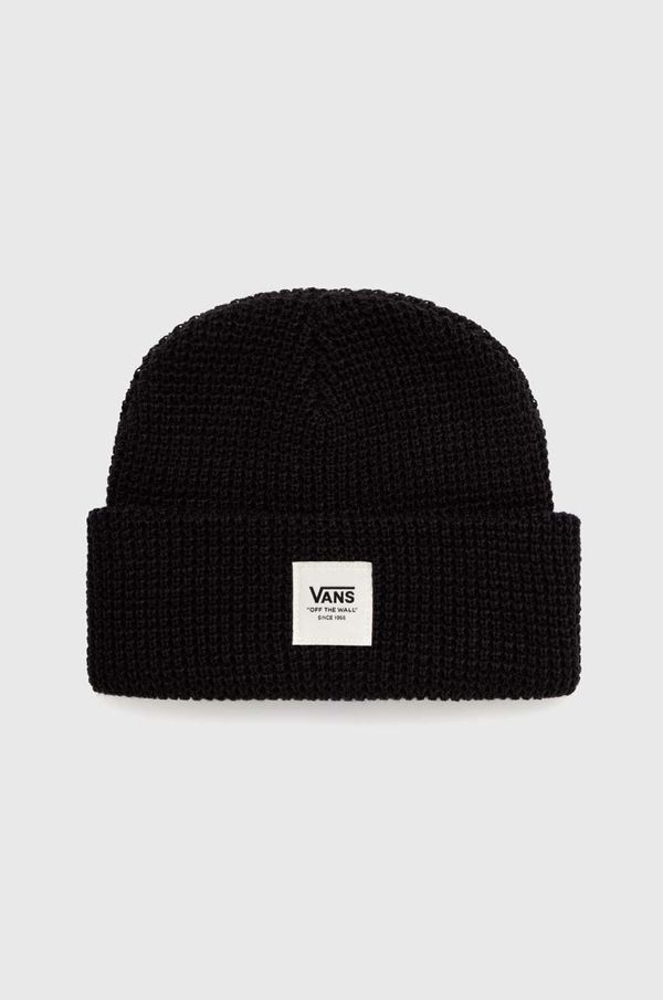 Vans Dječja kapa Vans WAFFLE CUFF BEANIE boja: crna, VN000J4WBLK1