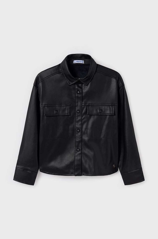 Mayoral Dječja košulja jakna Mayoral boja: crna, 7194