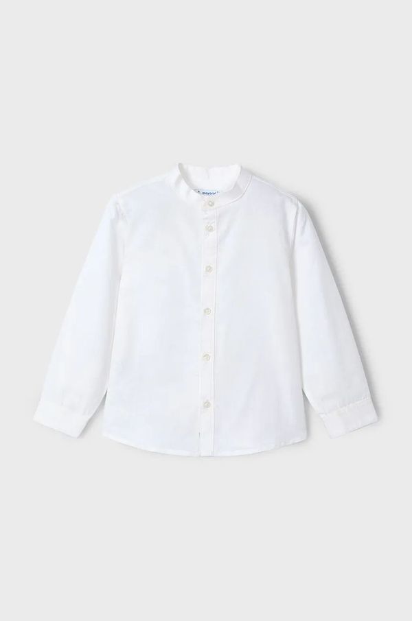 Mayoral Dječja košulja s dodatkom lana Mayoral boja: bijela, 3119