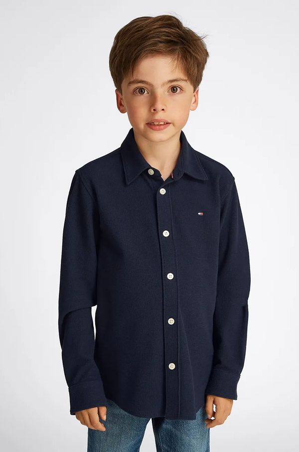 Tommy Hilfiger Dječja košulja Tommy Hilfiger boja: tamno plava, KB0KB09339