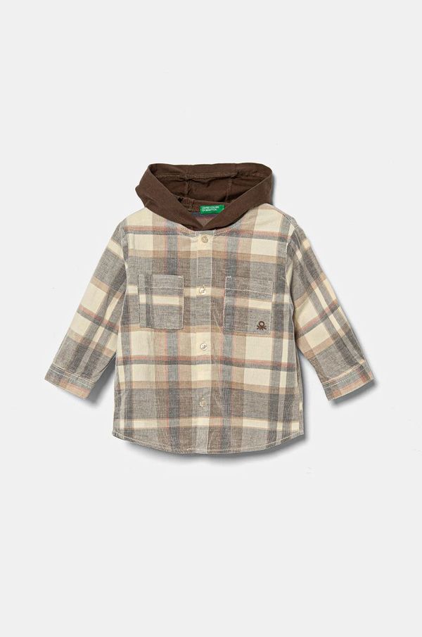 United Colors of Benetton Dječja košulja United Colors of Benetton boja: bež, 50VWGQ028