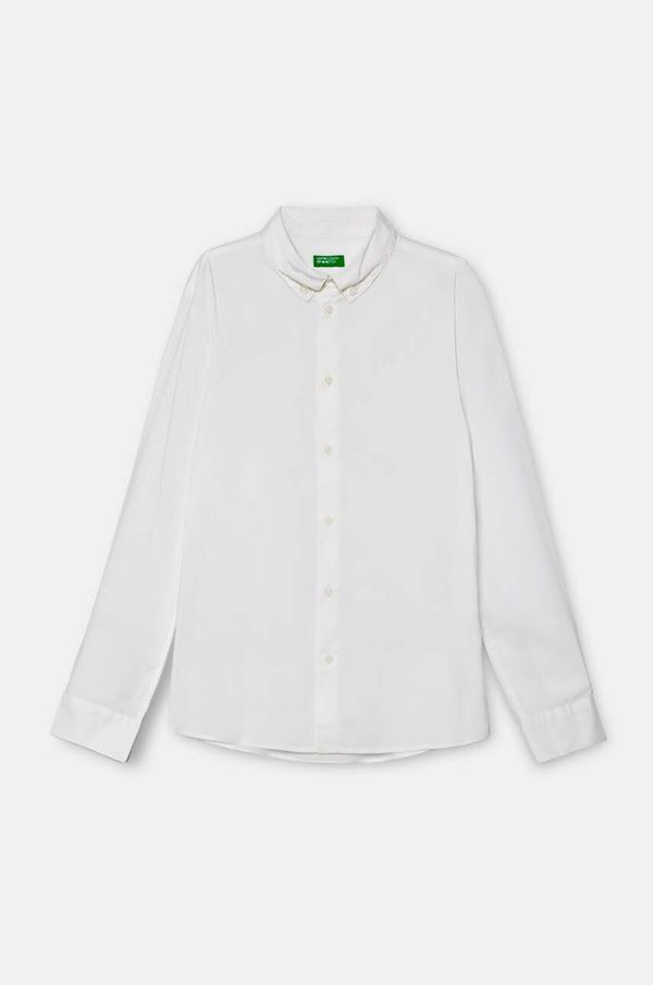 United Colors of Benetton Dječja košulja United Colors of Benetton boja: bijela, 5AWRCQ01M