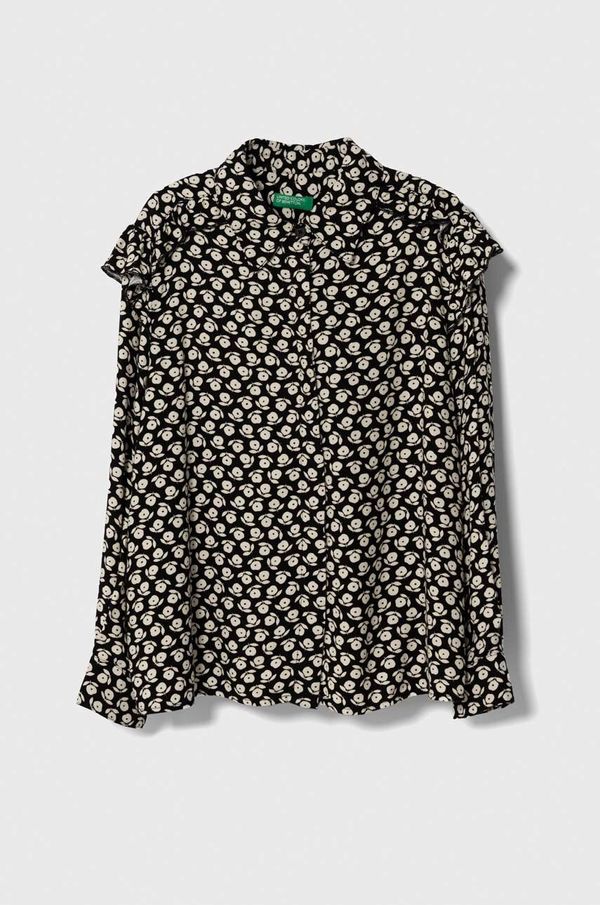 United Colors of Benetton Dječja košulja United Colors of Benetton boja: crna