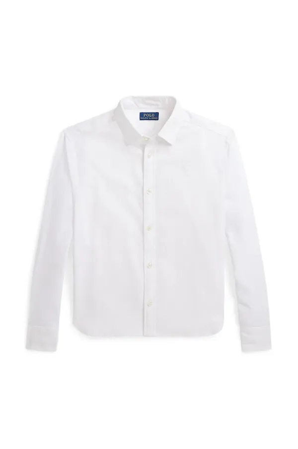 Polo Ralph Lauren Dječja lanena košulja Polo Ralph Lauren boja: bijela, 313964549001