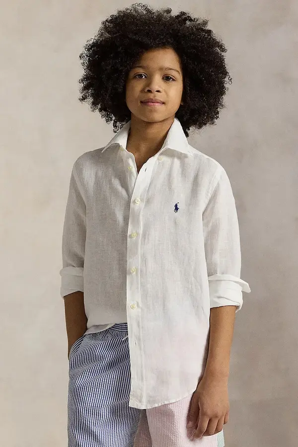 Polo Ralph Lauren Dječja lanena košulja Polo Ralph Lauren