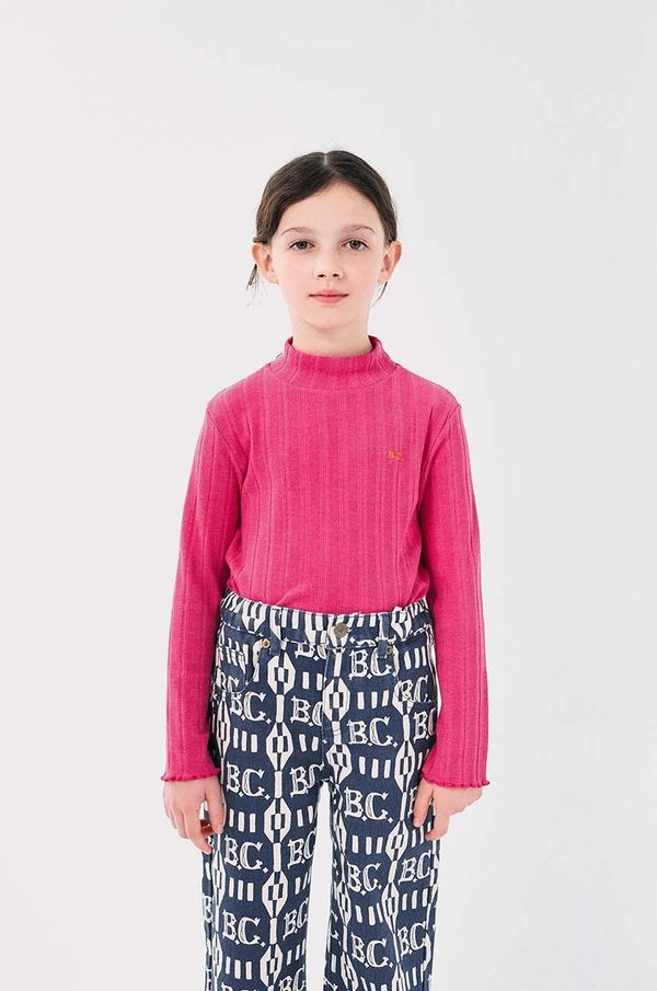 Bobo Choses Dječja majica dugih rukava Bobo Choses boja: ružičasta, s poludolčevitom, 224AC028